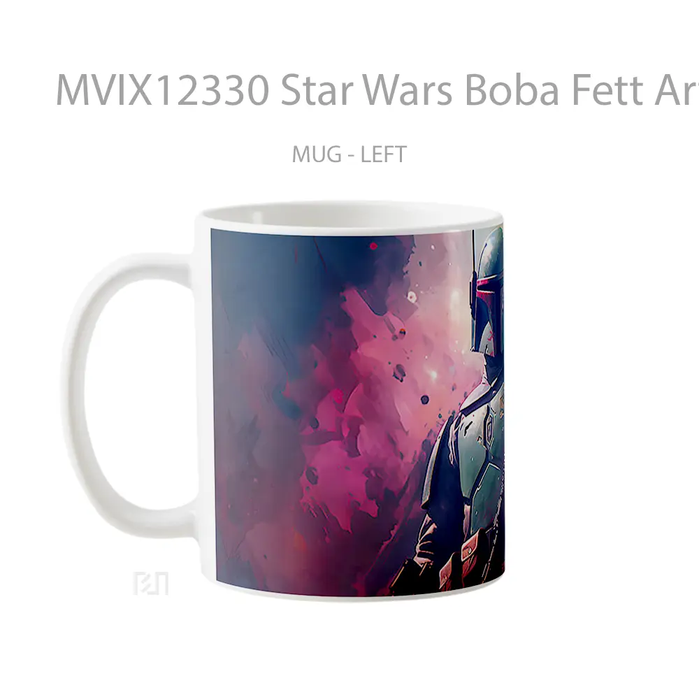 Mug Star Wars Boba Fett Art Hadiah Lucu dan Menarik - All-side / Desain