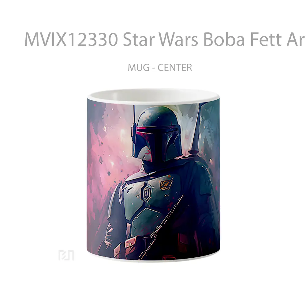 Mug Star Wars Boba Fett Art Hadiah Lucu dan Menarik