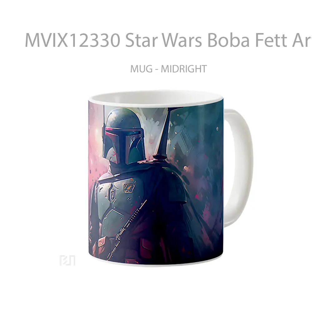 Mug Star Wars Boba Fett Art Hadiah Lucu dan Menarik - All-side / Desain