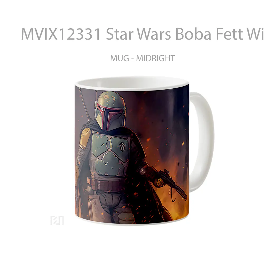 Mug Star Wars Boba Fett With Weapons Koleksi Mug Limited Edition - All-side / Desain