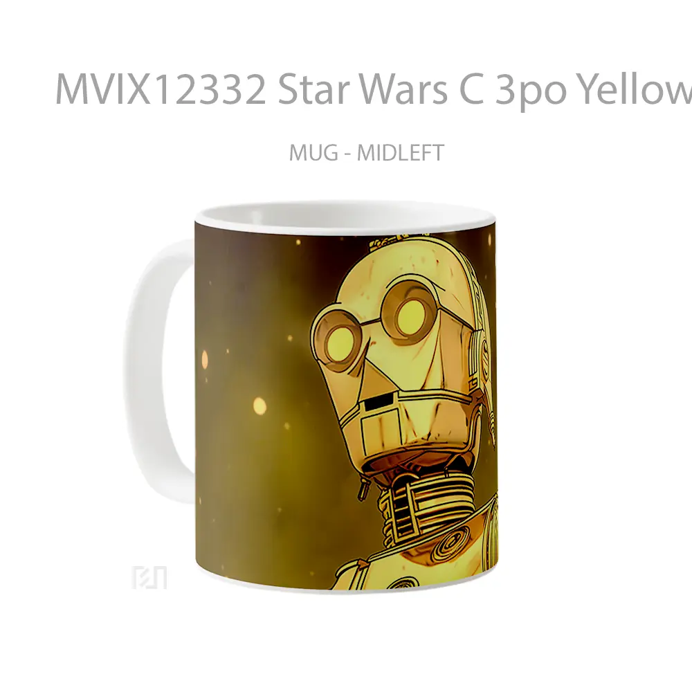 Mug Star Wars C 3Po Yellow Gelas Keramik Desain Unik - All-side / Desain