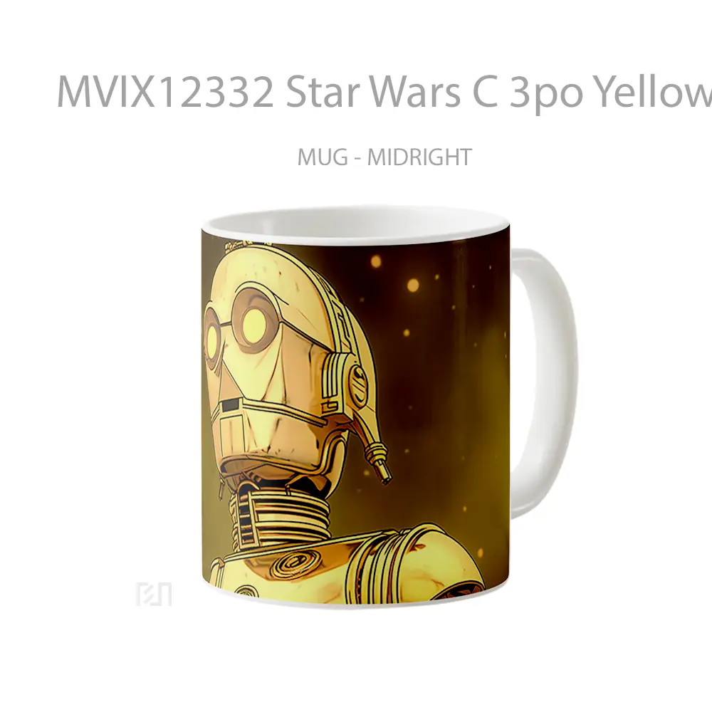 Mug Star Wars C 3Po Yellow Gelas Keramik Desain Unik - All-side / Desain