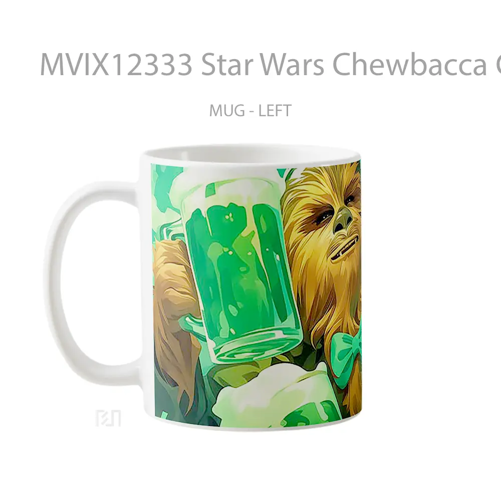 Mug Star Wars Chewbacca Celebrating St Patricks Day Koleksi Mug Limited Edition - All-side / Desain