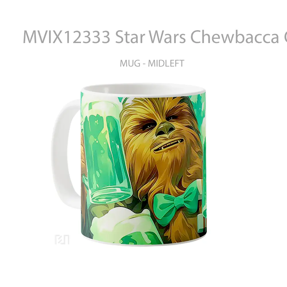 Mug Star Wars Chewbacca Celebrating St Patricks Day Koleksi Mug Limited Edition - All-side / Desain