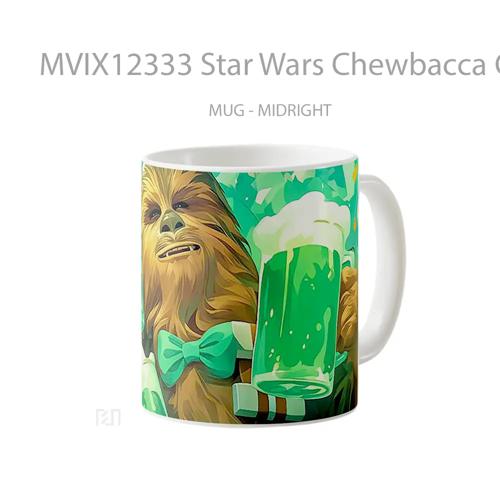 Mug Star Wars Chewbacca Celebrating St Patricks Day Koleksi Mug Limited Edition - All-side / Desain
