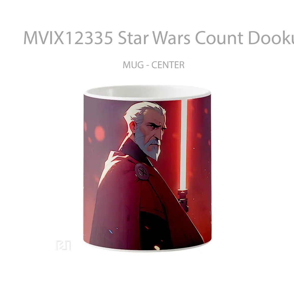 Mug Star Wars Count Dooku Red Mug Aesthetic Koleksi Spesial