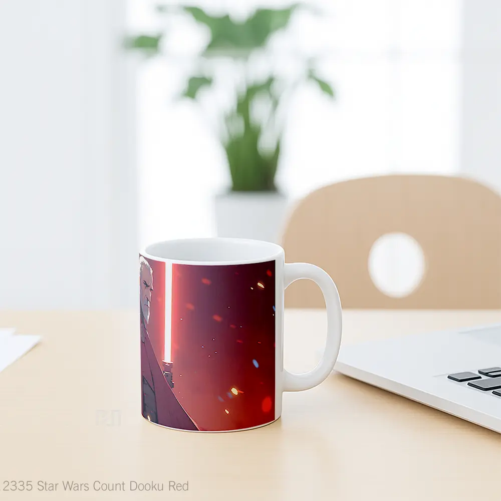 Mug Star Wars Count Dooku Red Mug Aesthetic Koleksi Spesial - All-side / Desain