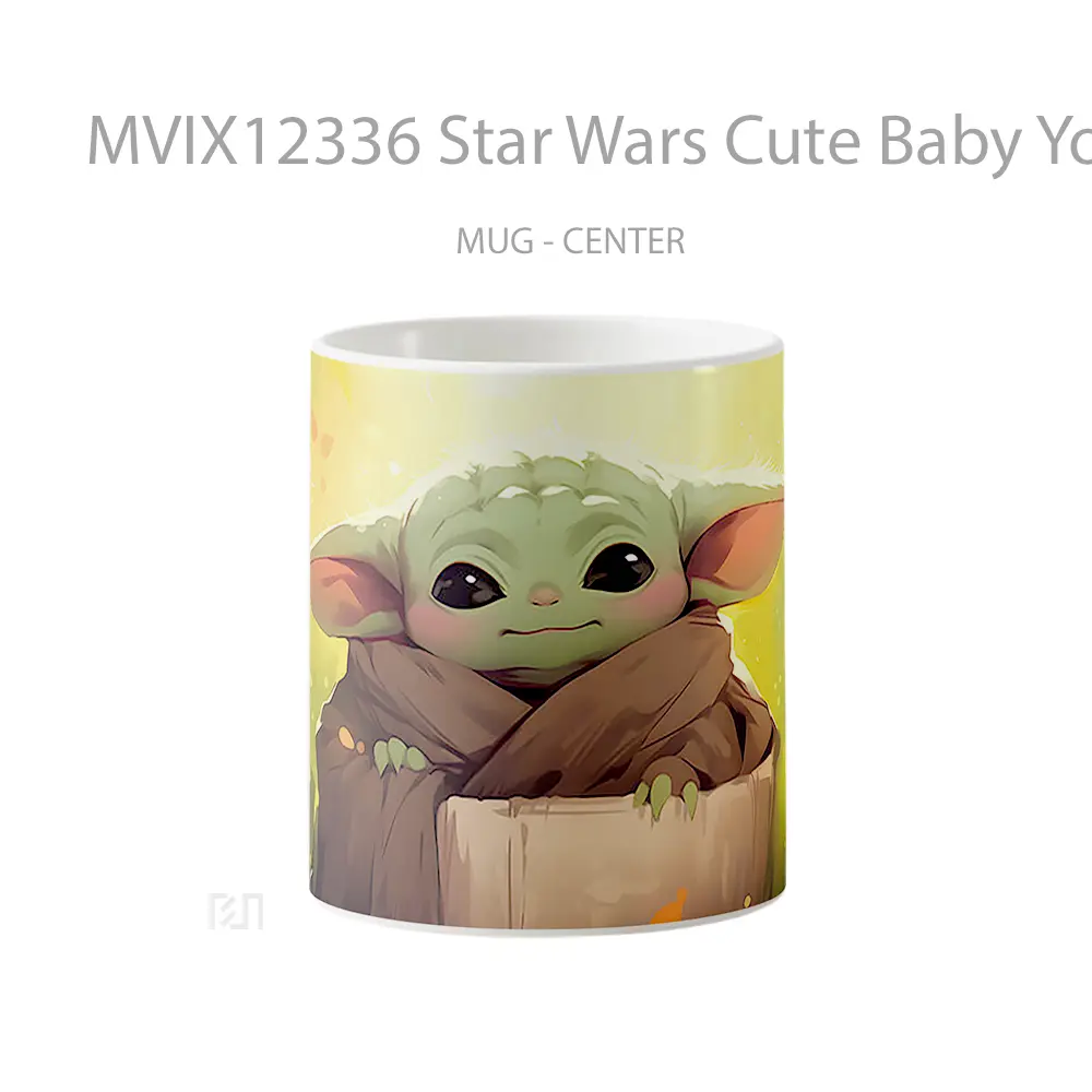 Mug Star Wars Cute Baby Yoda Green Hadiah Lucu dan Menarik