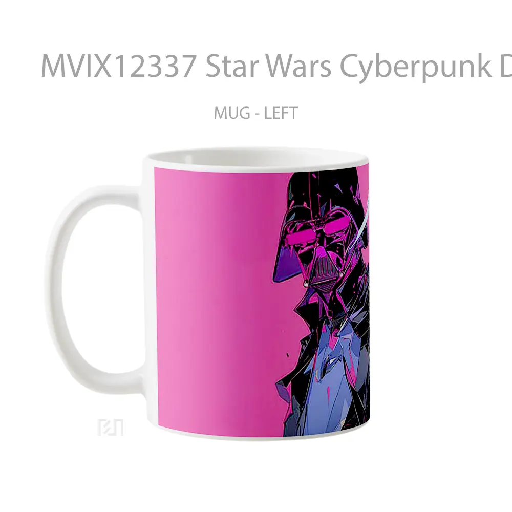 Mug Star Wars Cyberpunk Darth Vader Neon Glow Hadiah Lucu dan Menarik - All-side / Desain
