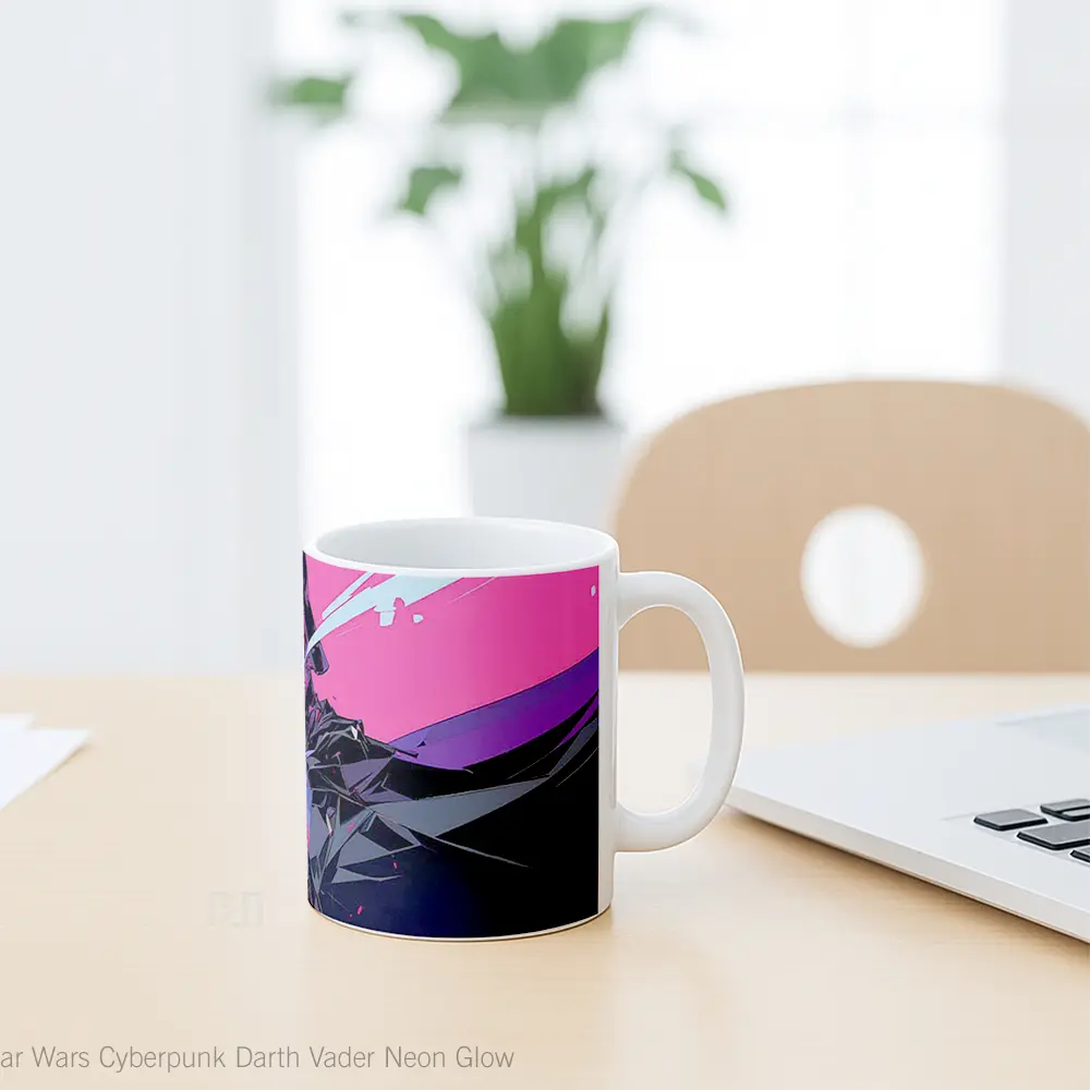 Mug Star Wars Cyberpunk Darth Vader Neon Glow Hadiah Lucu dan Menarik - All-side / Desain