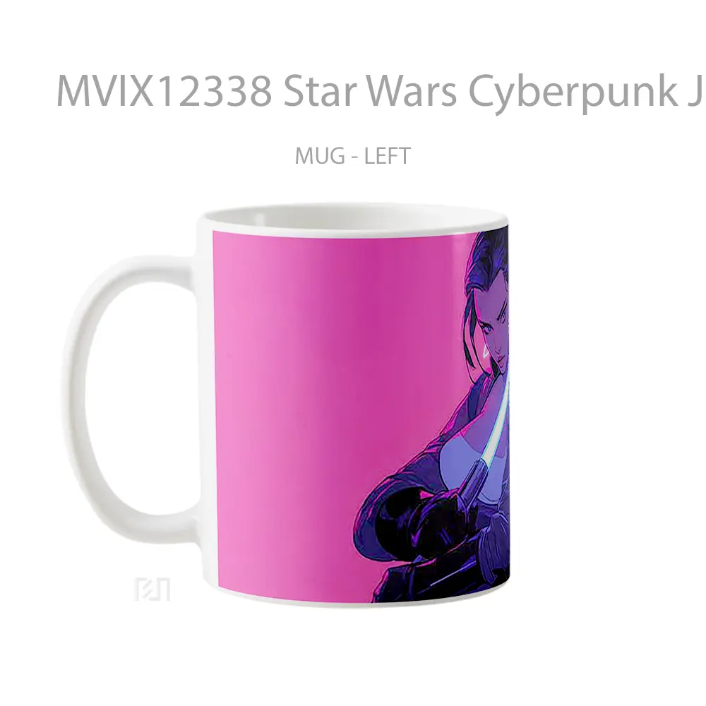 Mug Star Wars Cyberpunk Jedi Knight Mug Aesthetic Koleksi Spesial - All-side / Desain