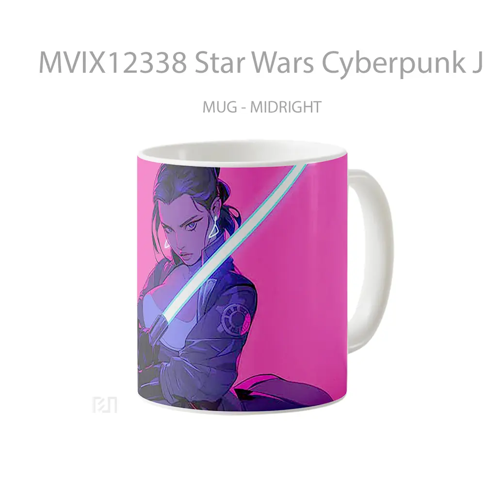 Mug Star Wars Cyberpunk Jedi Knight Mug Aesthetic Koleksi Spesial - All-side / Desain