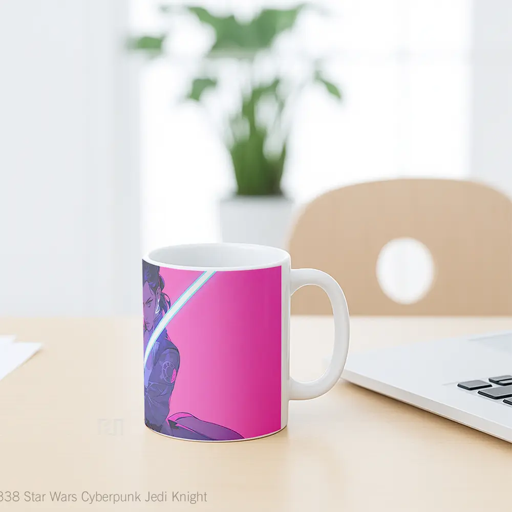Mug Star Wars Cyberpunk Jedi Knight Mug Aesthetic Koleksi Spesial - All-side / Desain