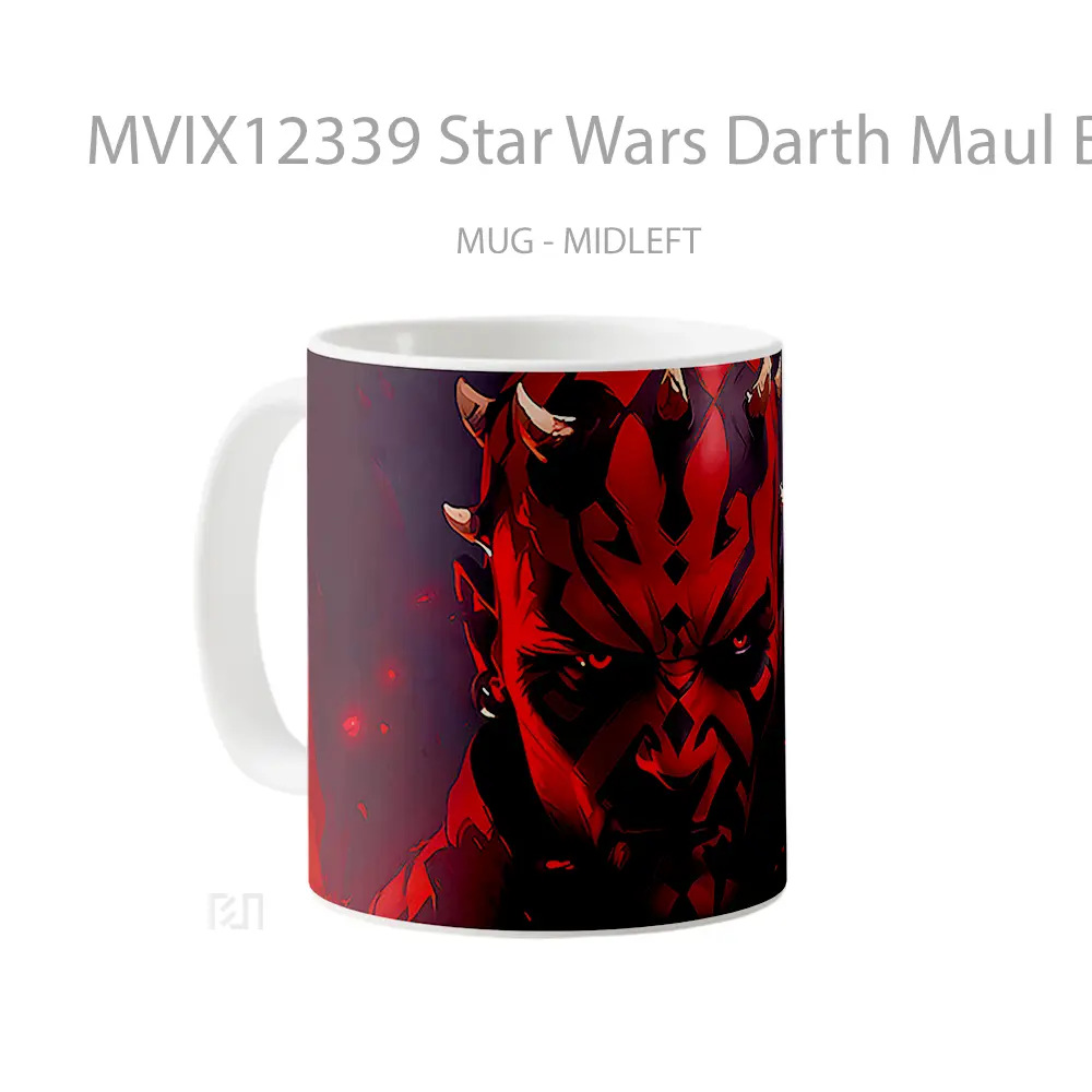 Mug Star Wars Darth Maul Black Red Gelas Keramik Desain Unik - All-side / Desain