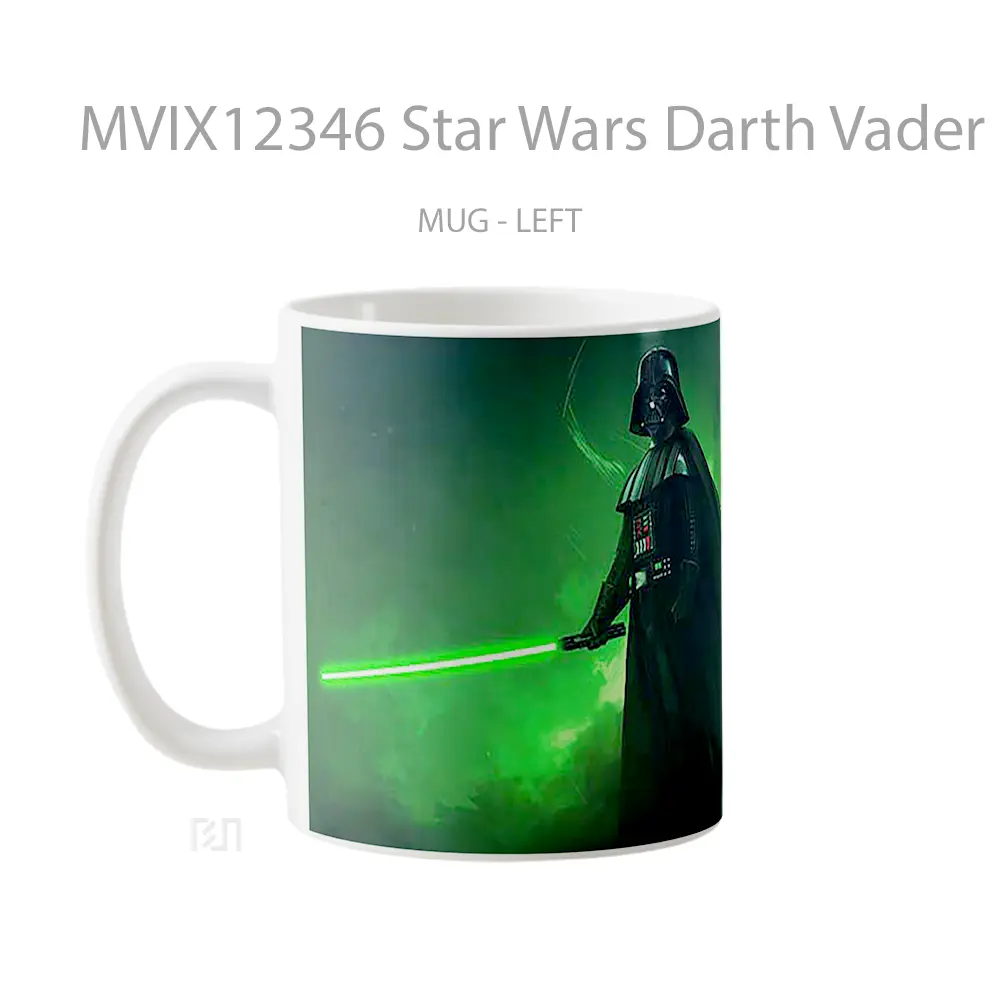 Mug Star Wars Darth Vader Green Lightsaber Gelas Keramik Desain Unik - All-side / Desain