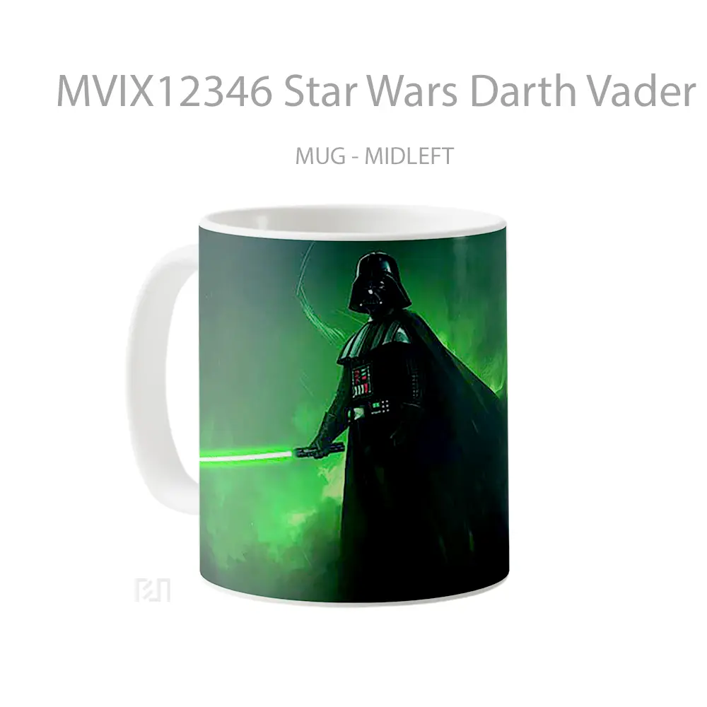 Mug Star Wars Darth Vader Green Lightsaber Gelas Keramik Desain Unik - All-side / Desain