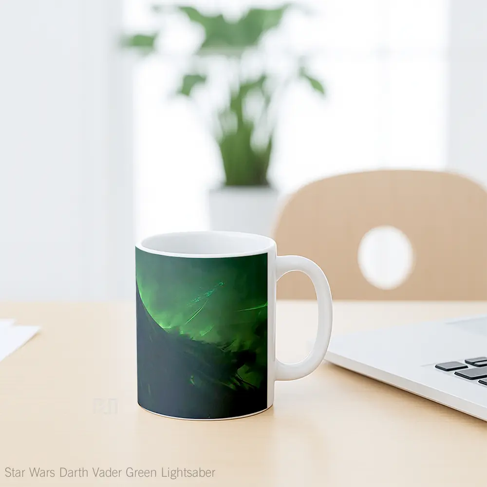 Mug Star Wars Darth Vader Green Lightsaber Gelas Keramik Desain Unik - All-side / Desain
