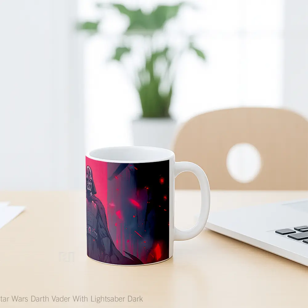 Mug Star Wars Darth Vader With Lightsaber Dark Gelas Keramik Desain Unik - All-side / Desain