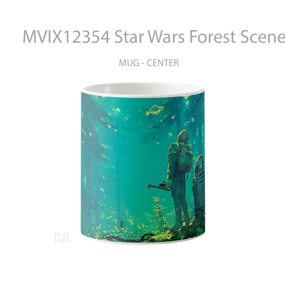 Mug Star Wars Forest Scene Art Style Pc Gelas Keramik Desain Unik