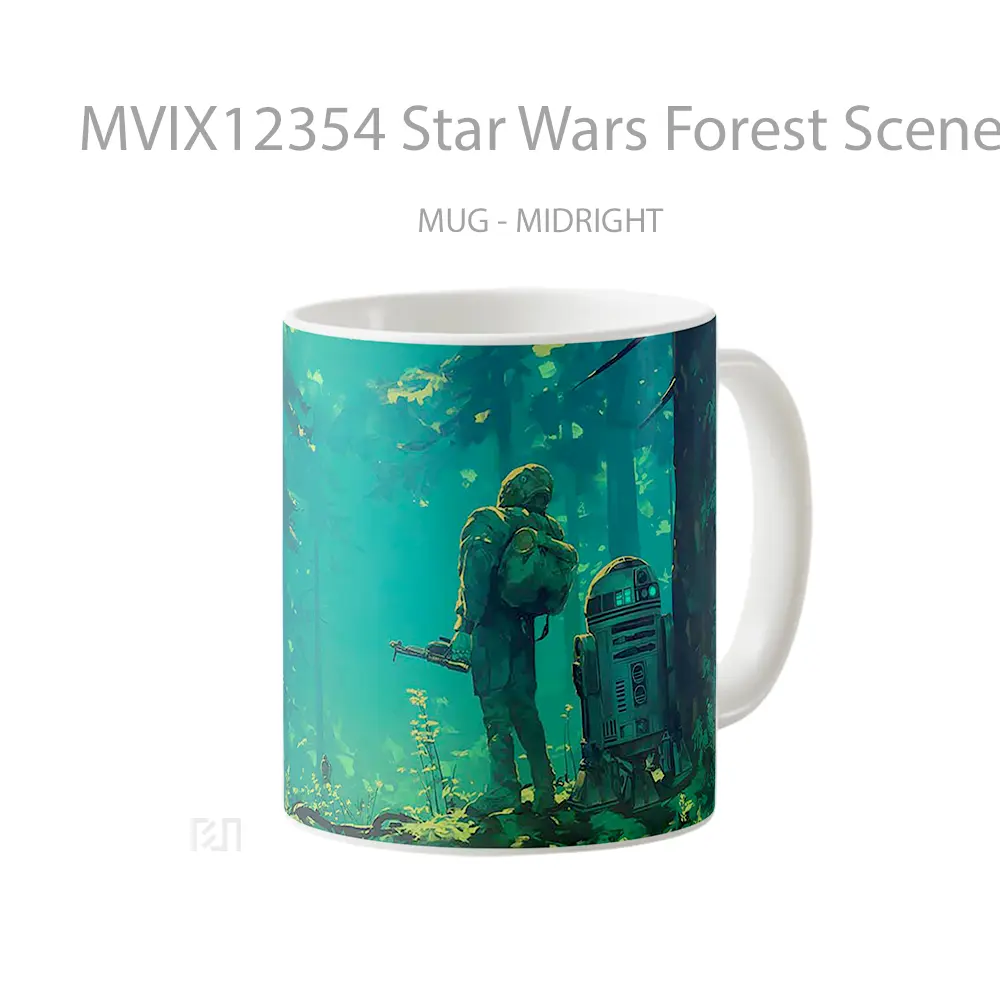 Mug Star Wars Forest Scene Art Style Pc Gelas Keramik Desain Unik - All-side / Desain