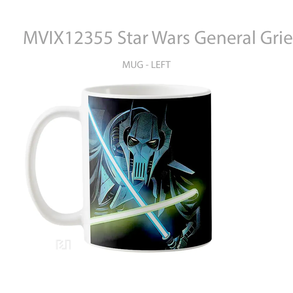 Mug Star Wars General Grievous Black Hadiah Lucu dan Menarik - All-side / Desain