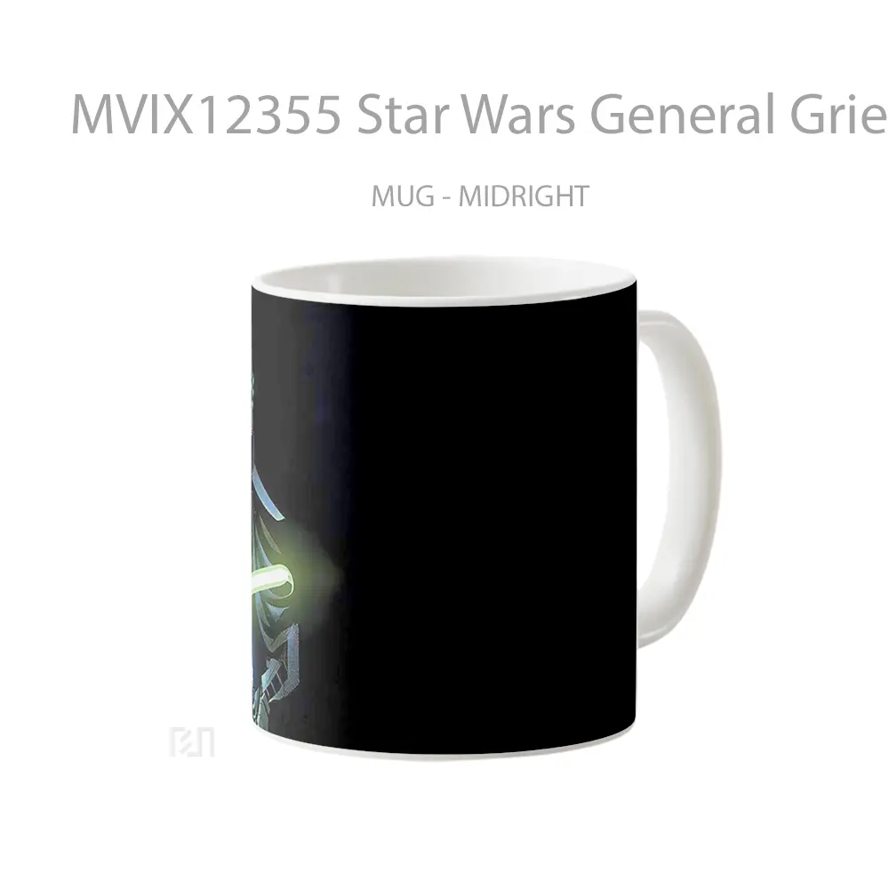 Mug Star Wars General Grievous Black Hadiah Lucu dan Menarik - All-side / Desain
