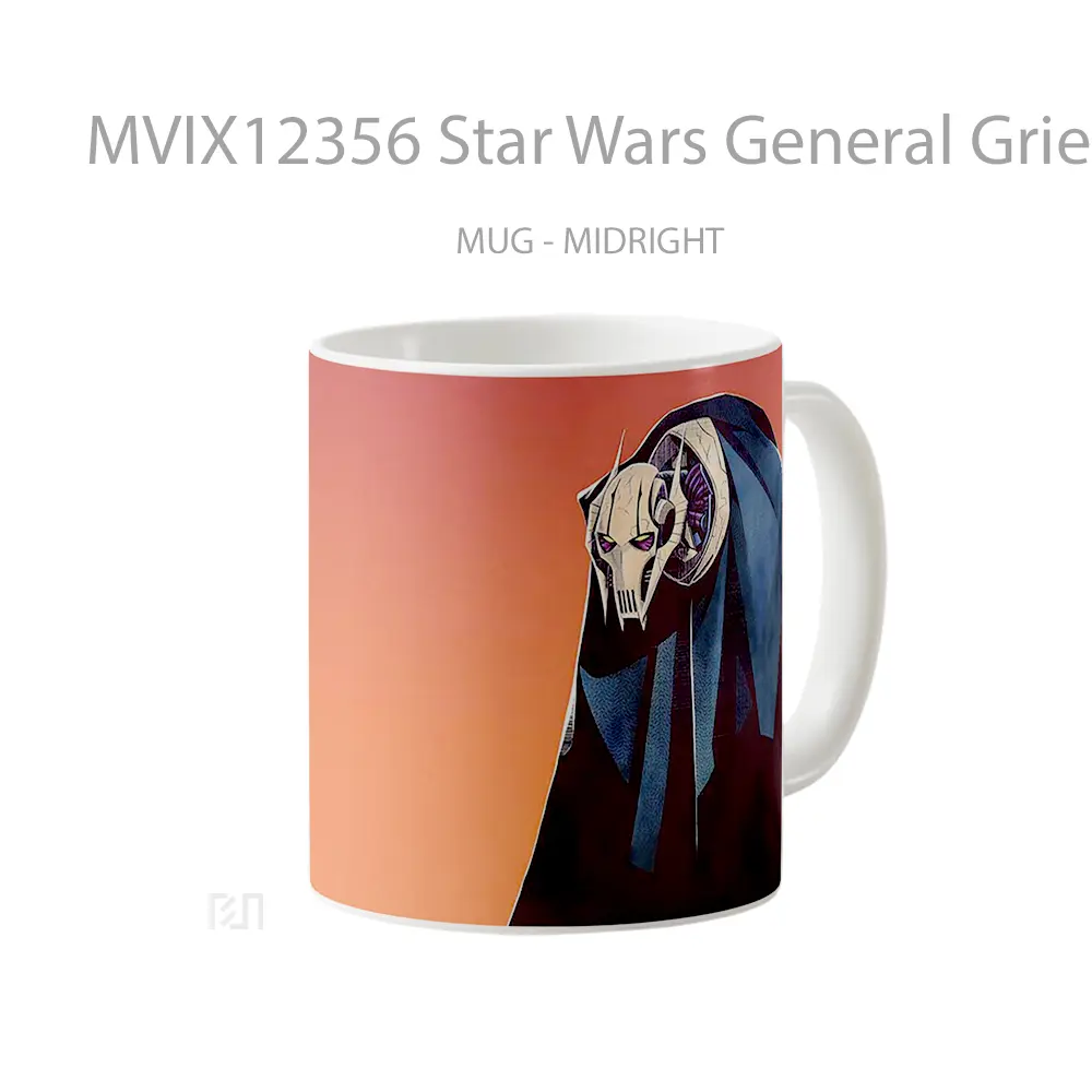 Mug Star Wars General Grievous Minimalist Hadiah Lucu dan Menarik - All-side / Desain