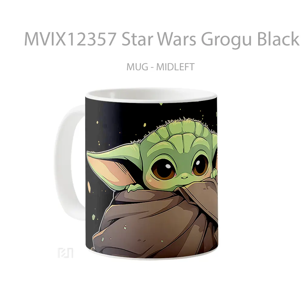 Mug Star Wars Grogu Black Koleksi Mug Limited Edition - All-side / Desain