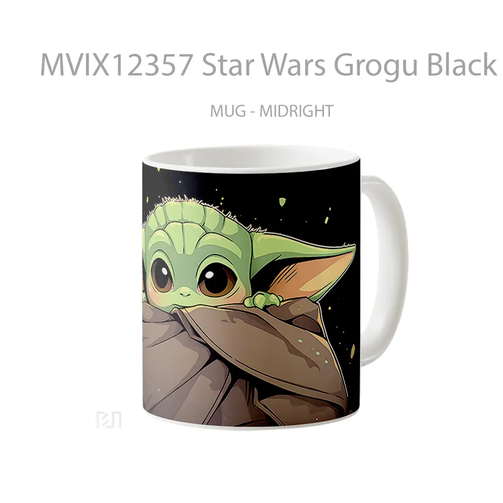Mug Star Wars Grogu Black Koleksi Mug Limited Edition - All-side / Desain