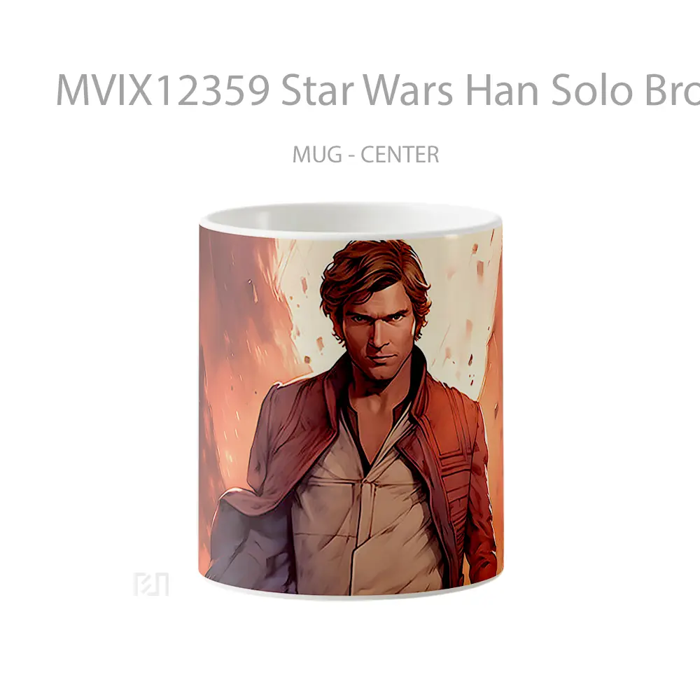Mug Star Wars Han Solo Brown Gelas Keramik Desain Unik