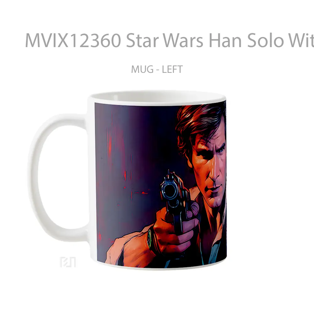 Mug Star Wars Han Solo With Blaster Koleksi Mug Limited Edition - All-side / Desain