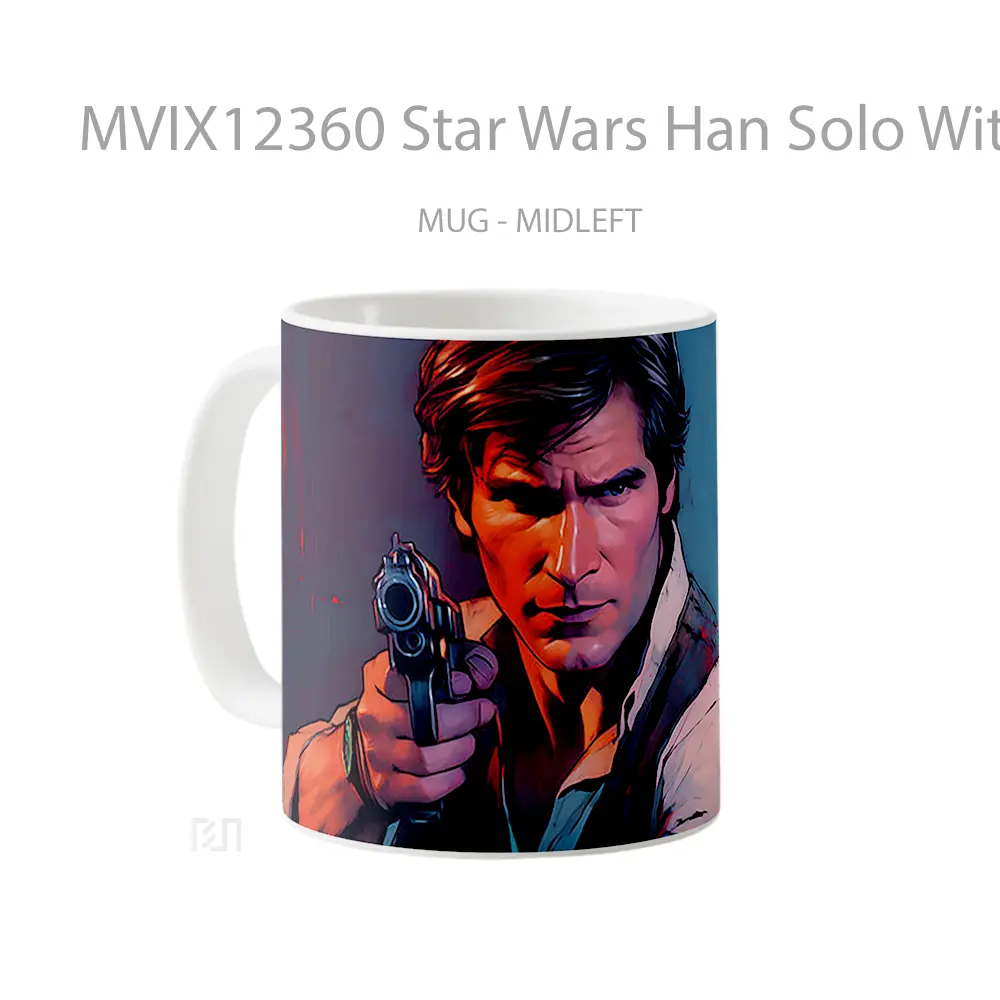 Mug Star Wars Han Solo With Blaster Koleksi Mug Limited Edition - All-side / Desain