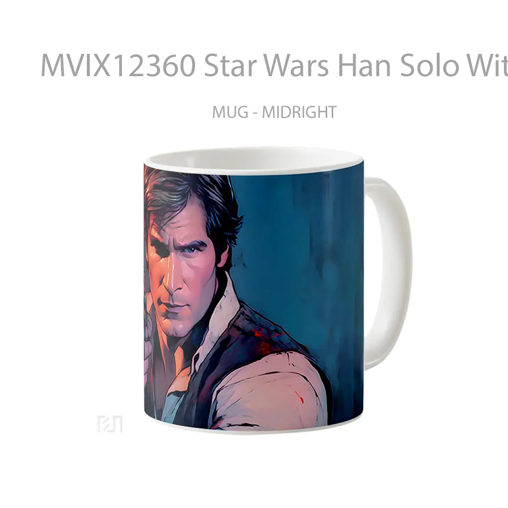 Mug Star Wars Han Solo With Blaster Koleksi Mug Limited Edition - All-side / Desain
