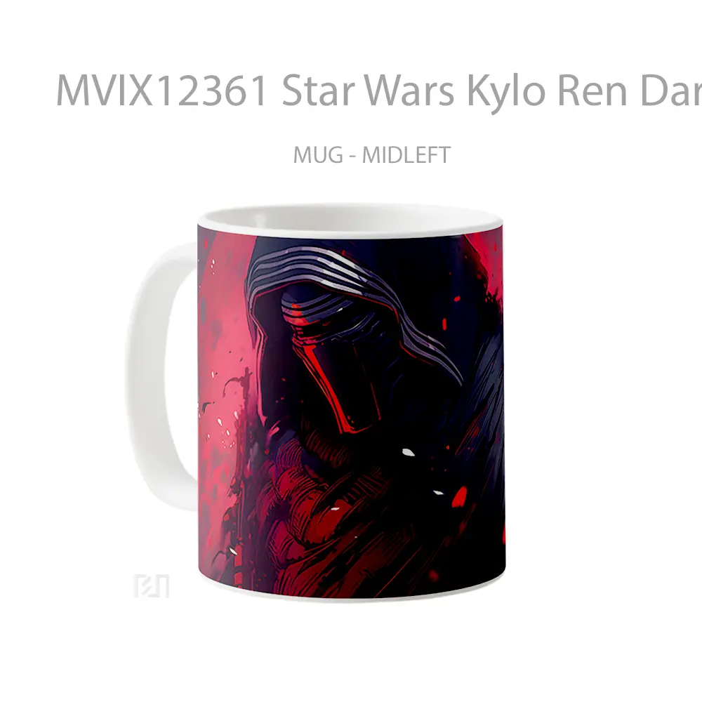 Mug Star Wars Kylo Ren Dark Red Mug Aesthetic Koleksi Spesial - All-side / Desain