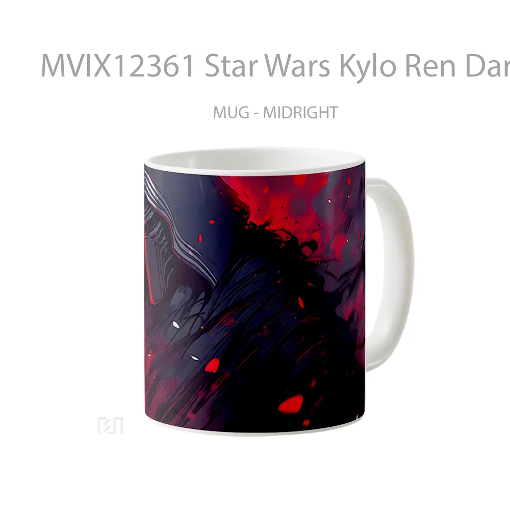 Mug Star Wars Kylo Ren Dark Red Mug Aesthetic Koleksi Spesial - All-side / Desain