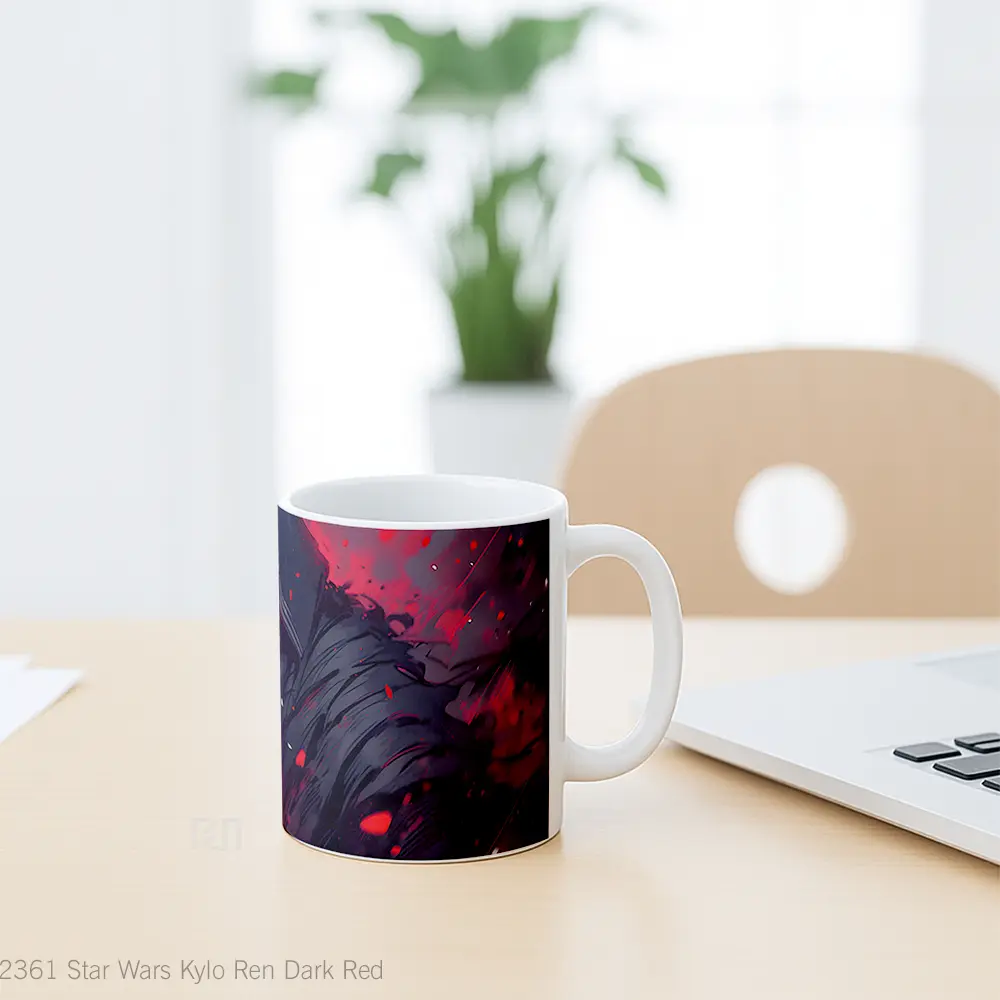 Mug Star Wars Kylo Ren Dark Red Mug Aesthetic Koleksi Spesial - All-side / Desain