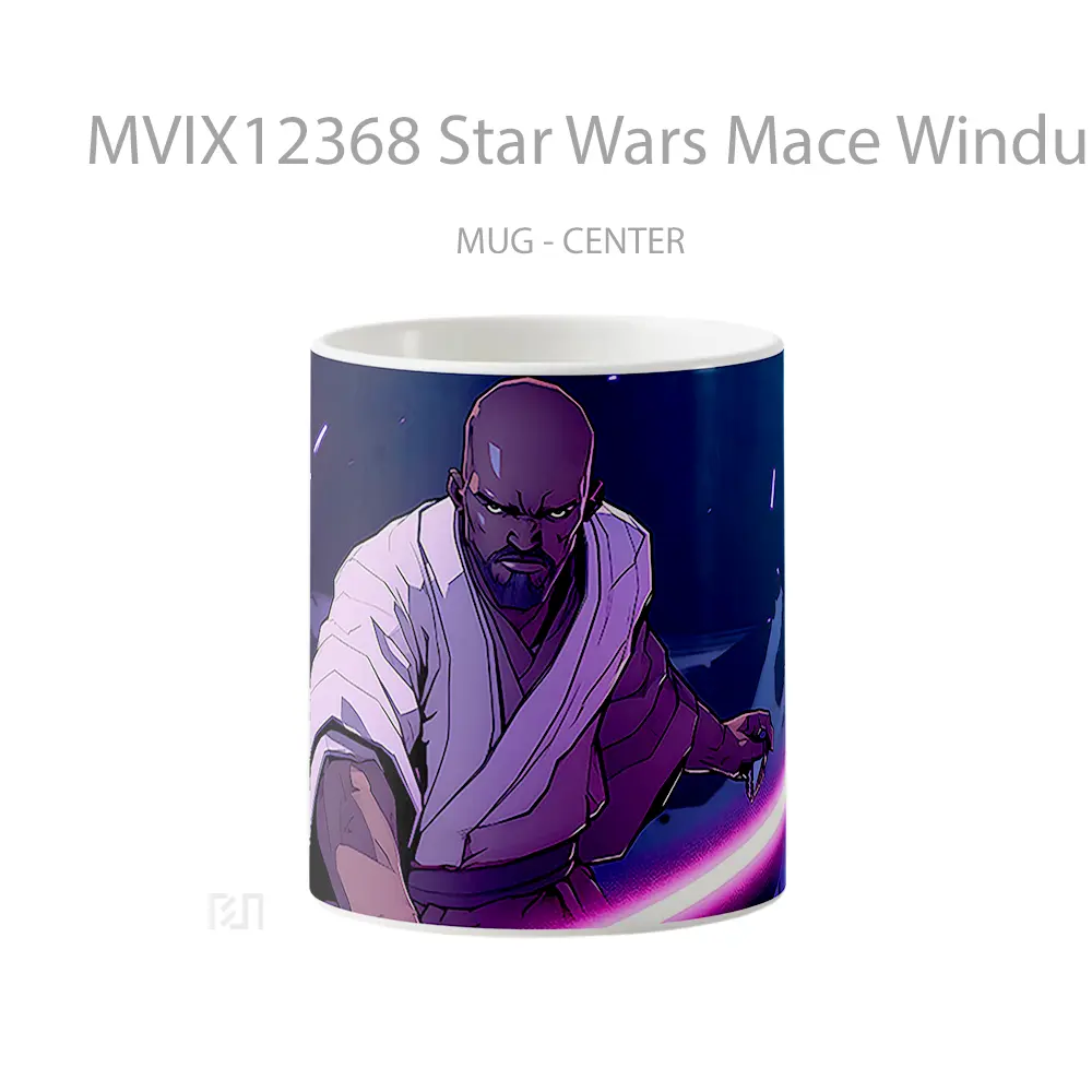 Mug Star Wars Mace Windu With Lightsaber Purple Hadiah Lucu dan Menarik