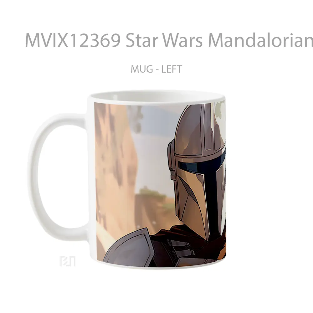 Mug Star Wars Mandalorian Aesthetic Hadiah Lucu dan Menarik - All-side / Desain
