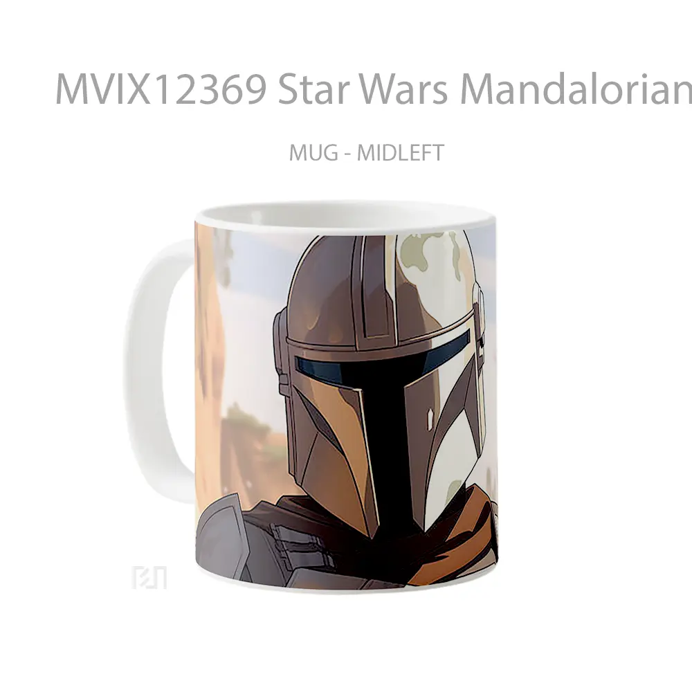 Mug Star Wars Mandalorian Aesthetic Hadiah Lucu dan Menarik - All-side / Desain