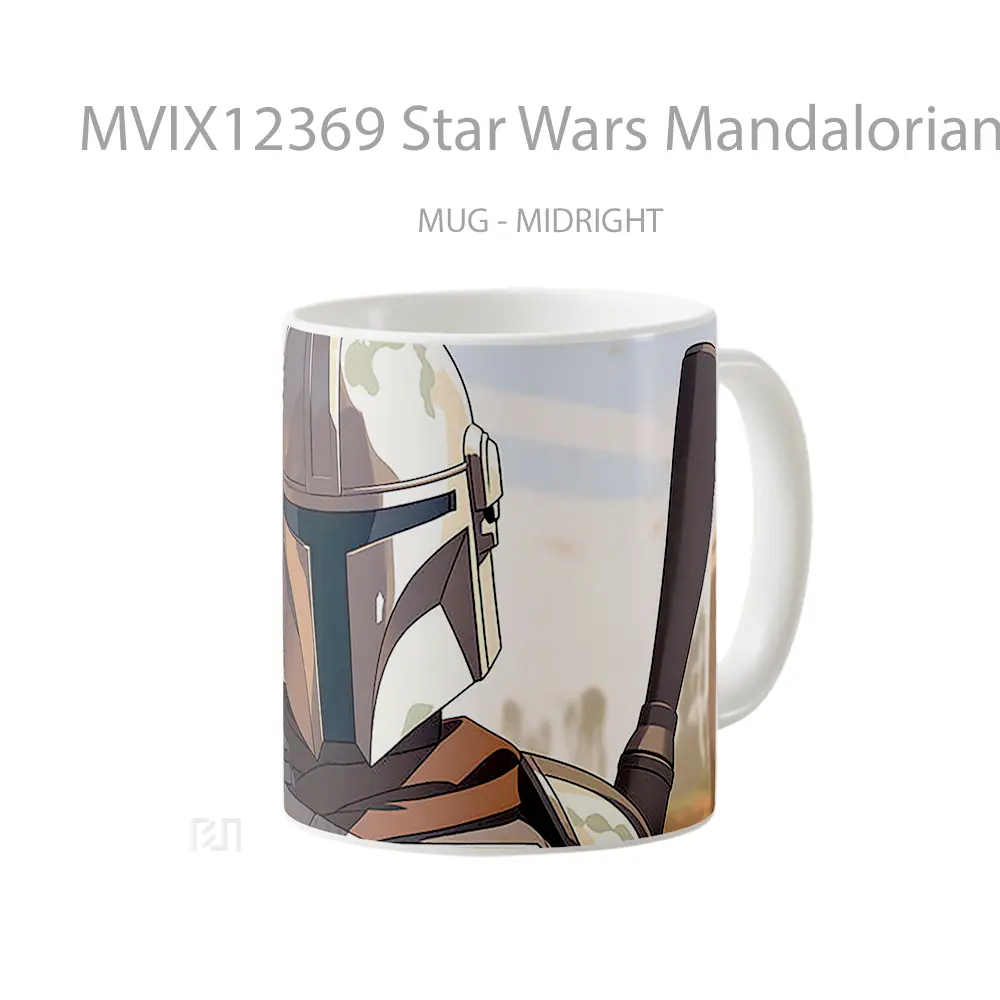Mug Star Wars Mandalorian Aesthetic Hadiah Lucu dan Menarik - All-side / Desain