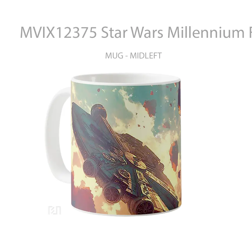 Mug Star Wars Millennium Falcon In Asteroid Field Hadiah Lucu dan Menarik - All-side / Desain