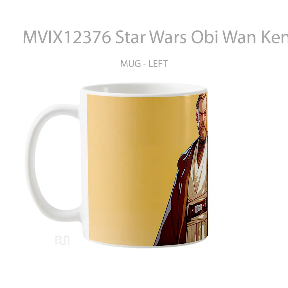 Mug Star Wars Obi Wan Kenobi Yellow Gelas Keramik Desain Unik - All-side / Desain