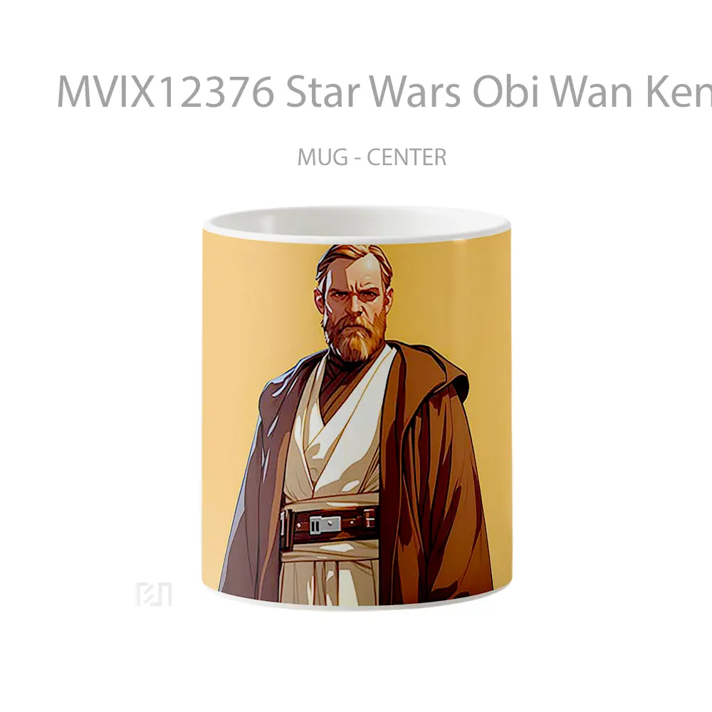 Mug Star Wars Obi Wan Kenobi Yellow Gelas Keramik Desain Unik