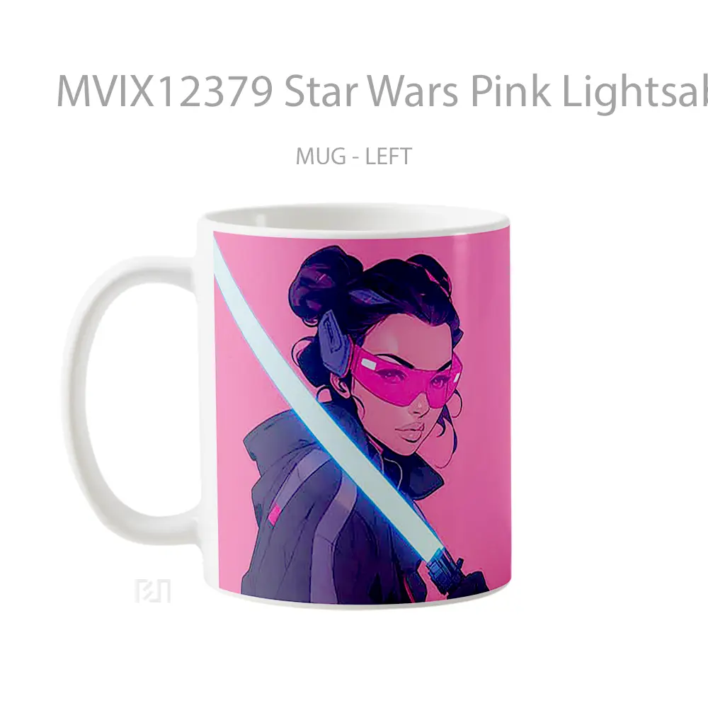 Mug Star Wars Pink Lightsaber Girl Koleksi Mug Limited Edition - All-side / Desain
