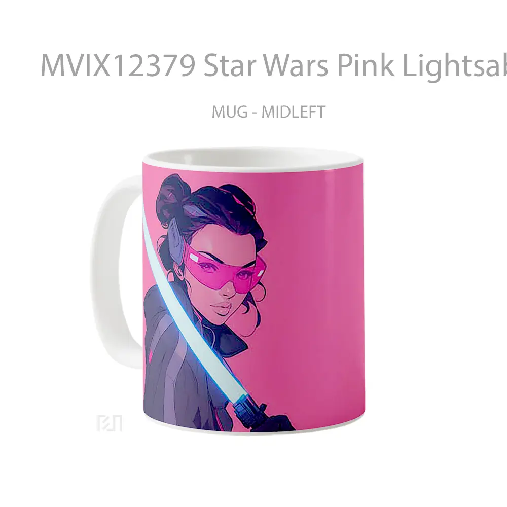 Mug Star Wars Pink Lightsaber Girl Koleksi Mug Limited Edition - All-side / Desain