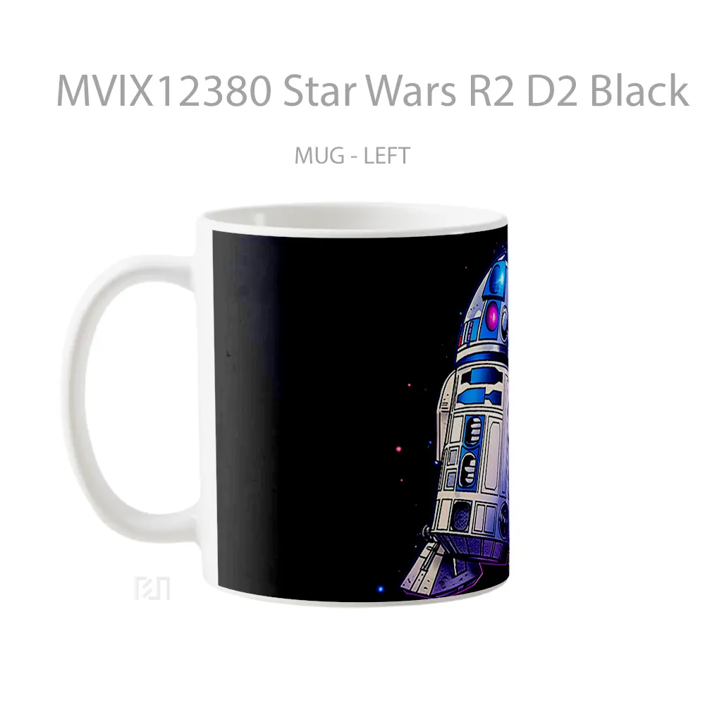 Mug Star Wars R2 D2 Black Mug Aesthetic Koleksi Spesial - All-side / Desain