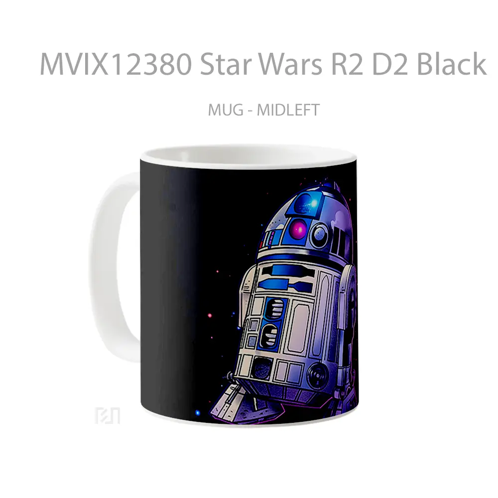 Mug Star Wars R2 D2 Black Mug Aesthetic Koleksi Spesial - All-side / Desain