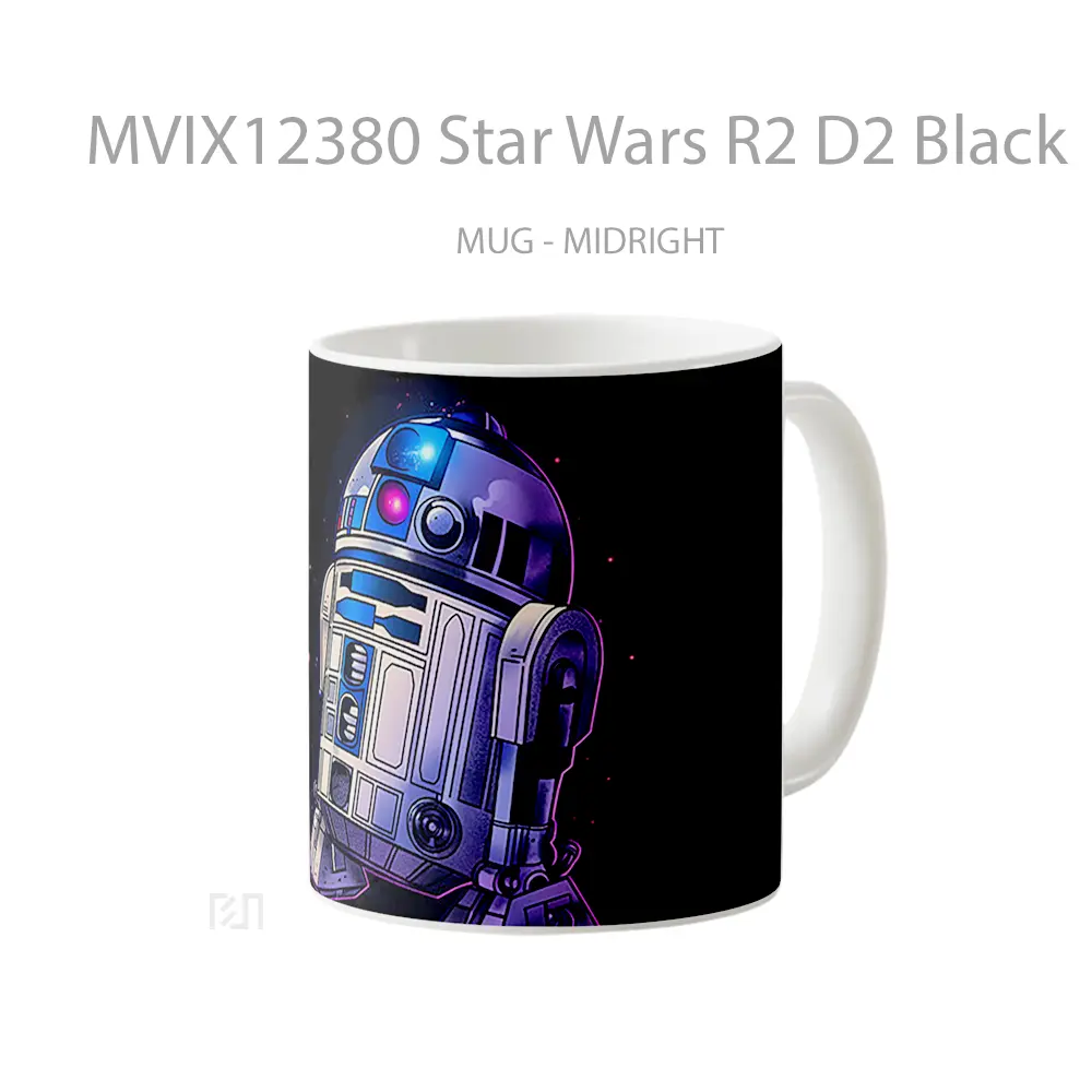 Mug Star Wars R2 D2 Black Mug Aesthetic Koleksi Spesial - All-side / Desain