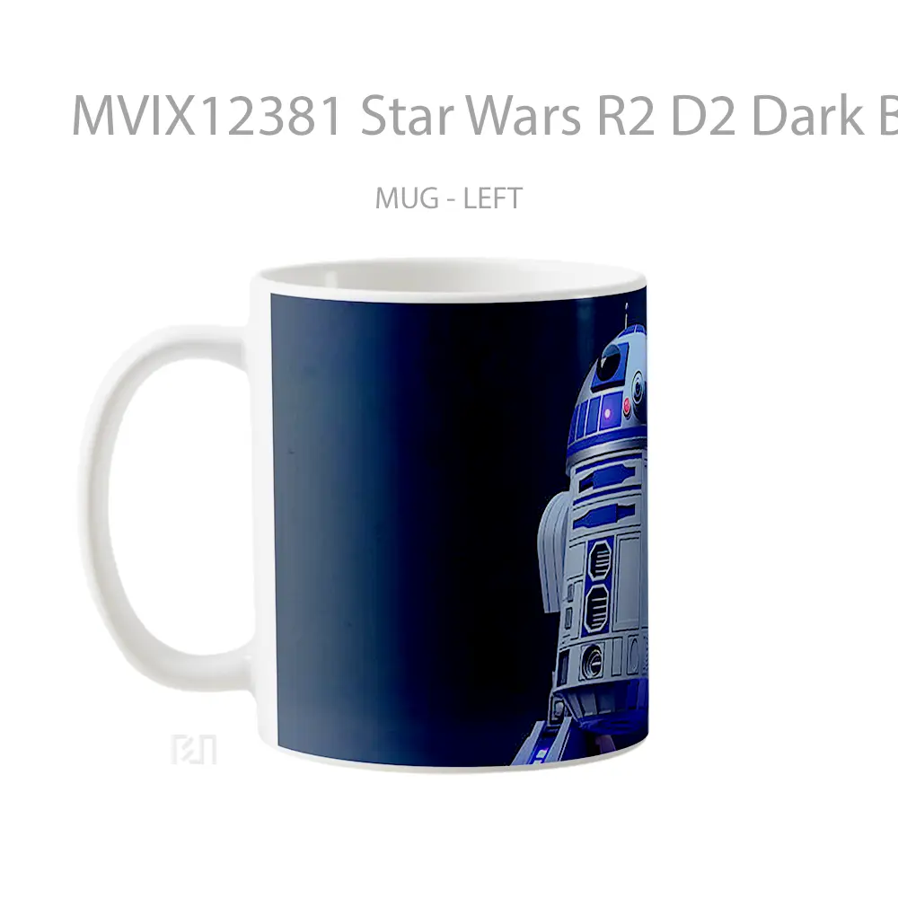 Mug Star Wars R2 D2 Dark Blue Gelas Keramik Desain Unik - All-side / Desain