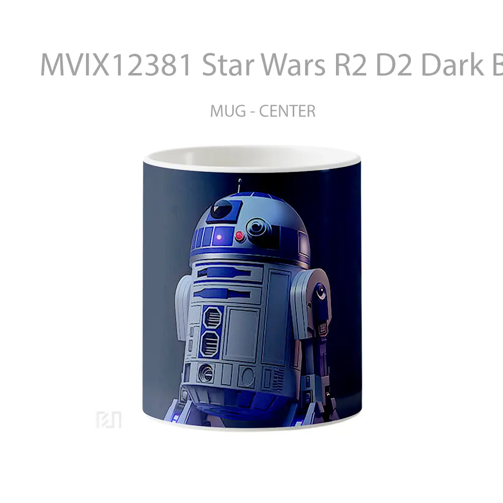 Mug Star Wars R2 D2 Dark Blue Gelas Keramik Desain Unik